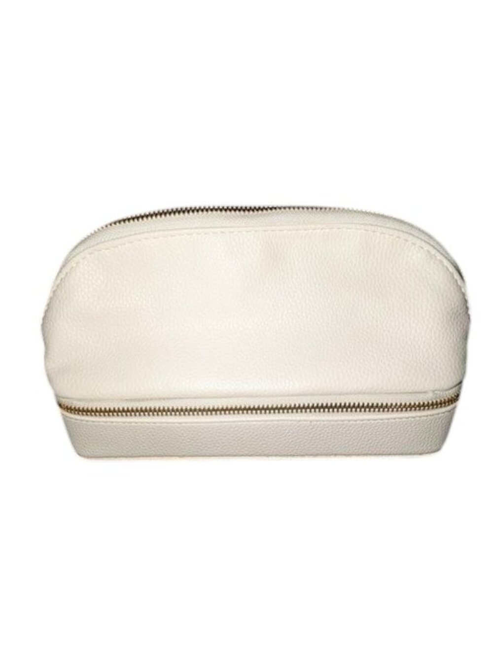 NEW Vegan Leather Travel Jewelry Organizer Cosmetic Bag Zipper Makeup Pouch